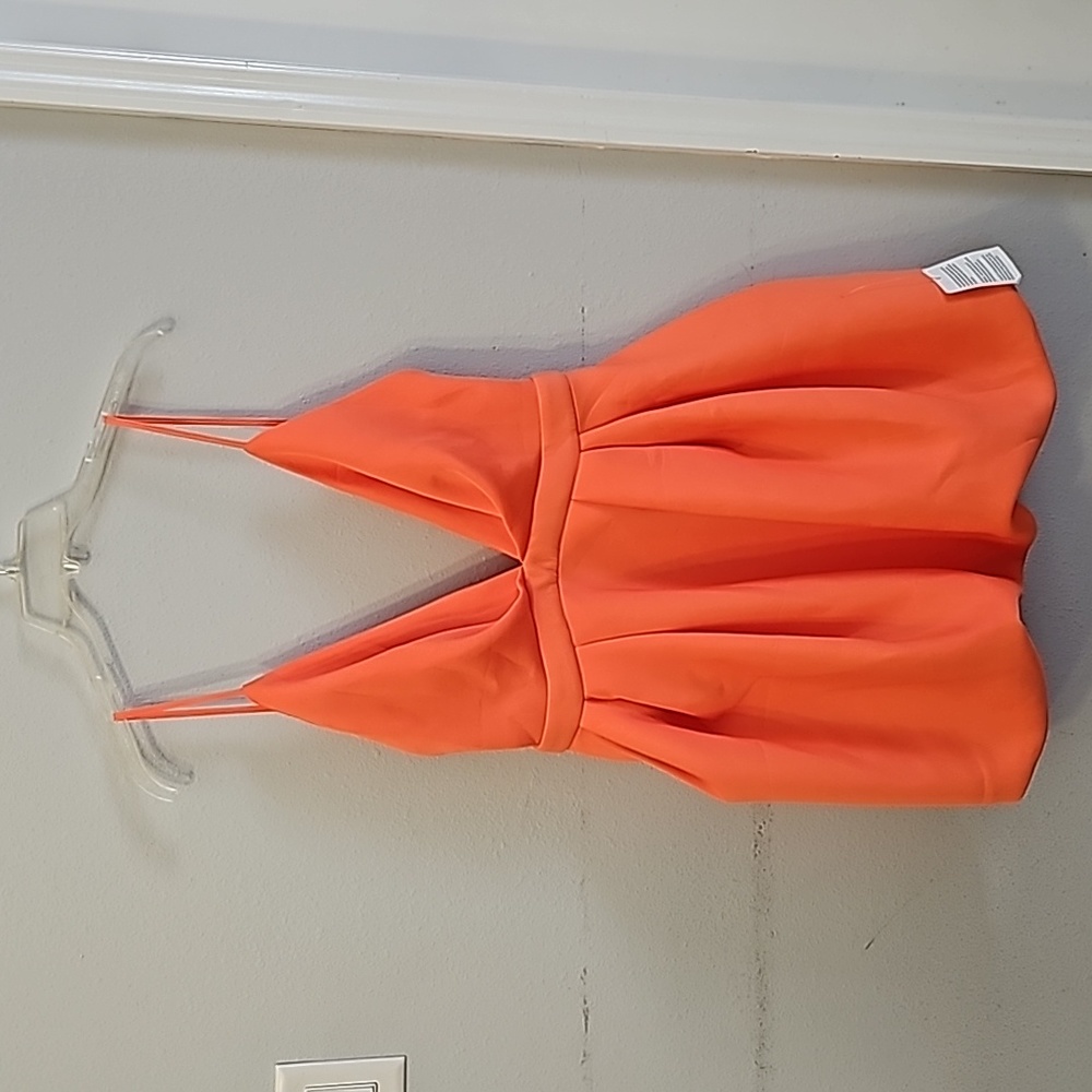 NWOT ASOS Orange Bubble Hem Mini Dress SZ 10